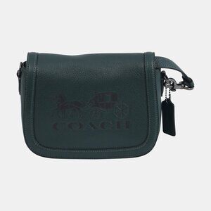 Coach Green Leather Shoulder Bag